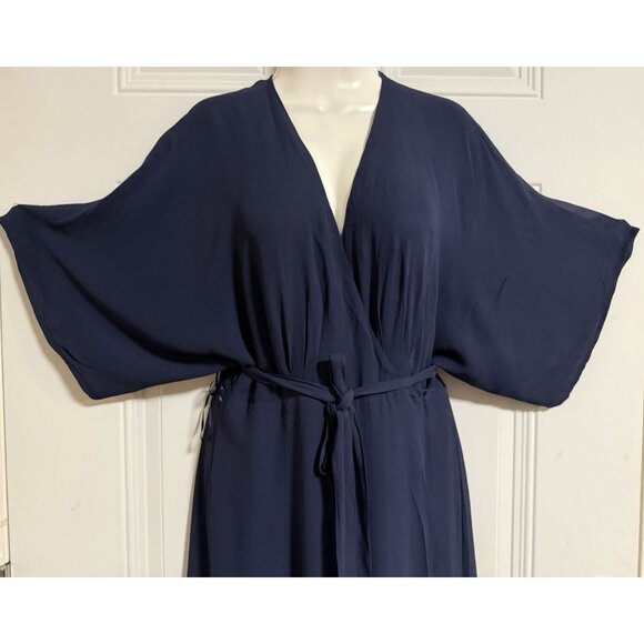 Reformation Maxi Wrap Dress SZ XL Evening Wedding Kimono Flowing Glam Whimsical - Picture 10 of 13